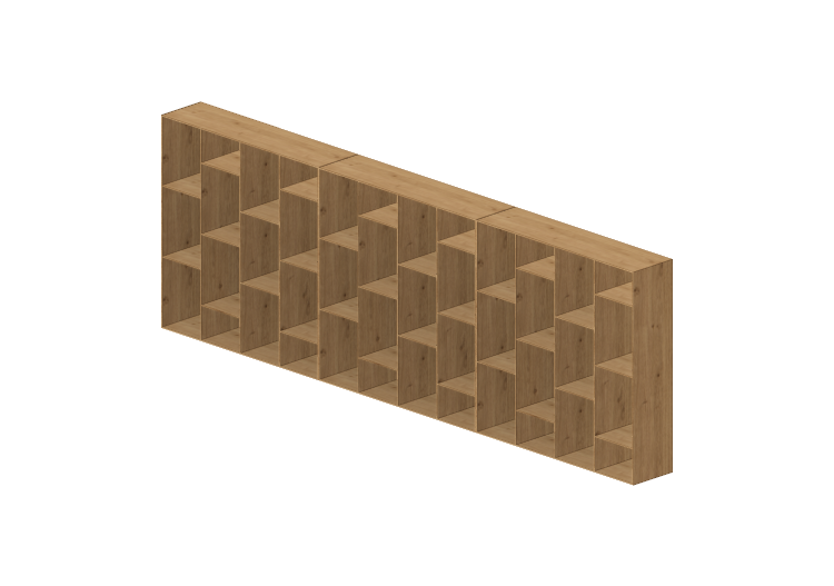 Paredes equipadas 3D - Sistema modular 372x126cm - Natuzzi... Paredes equipadas 3D - Sistema modular 372x126cm - Natuzzi...