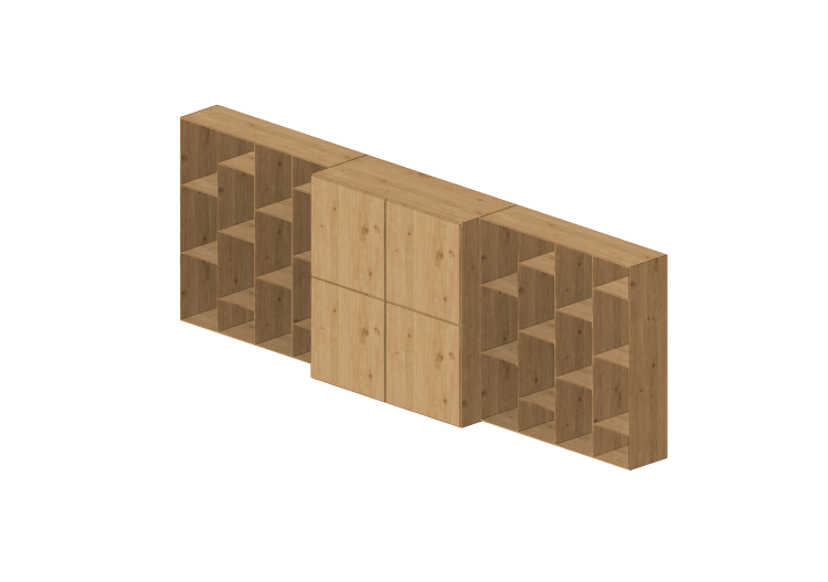 3D Wall Cabinet - Modular system 372x126cm - Natuzzi -... 3D Wall Cabinet - Modular system 372x126cm - Natuzzi -...