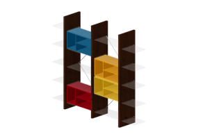 3D Wall Cabinet - Modular system 190x160cm - Natuzzi - Proxima
