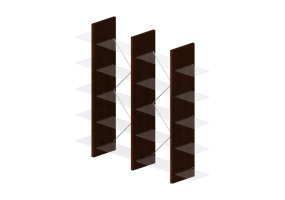 Arm&aacute;rios Multiuso De Parede 3D - Sistema compon&iacute;vel 190x160cm - Natuzzi - Proxima