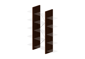 3D Wall Cabinet - Modular system 126x160cm - Natuzzi - Proxima
