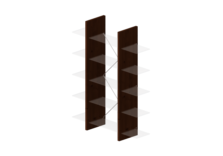 Pareti attrezzate 3D - Sistema componibile 126x160cm -... Pareti attrezzate 3D - Sistema componibile 126x160cm -...