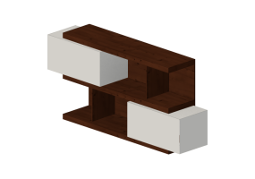 3D Wall Cabinet - Modular system 200x98cm - Natuzzi - kubica
