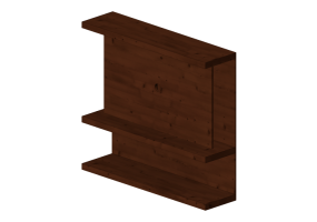 3D Wall Cabinet - Modular system 160x145cm - Natuzzi - kubica