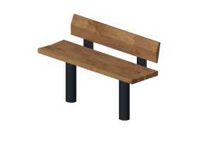 3D Sitzb&auml;nke und Pflanzengef&auml;&szlig;e - Holzbank - Nola - City