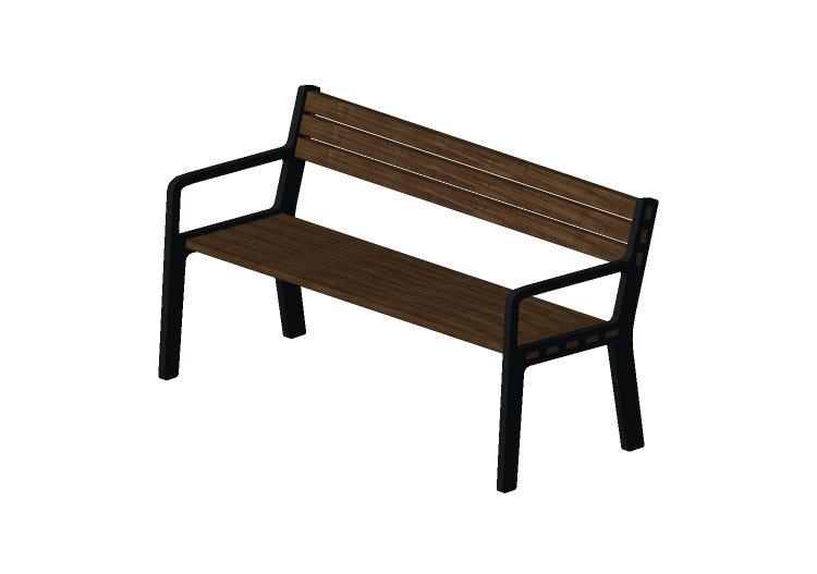 Benches and Planters 3D - Wooden bench - Nola - Frank... Benches and Planters 3D - Wooden bench - Nola - Frank...