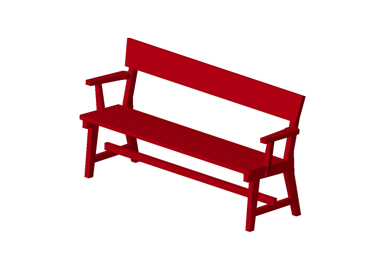 Bancs 3D - Banc en bois laqué - Nola - Hjorthagen Backed -... Bancs 3D - Banc en bois laqué - Nola - Hjorthagen Backed -...
