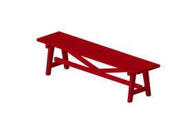 Bancos y Macetas 3D - Banco de madera lacada - Nola - Hjorthagen Backed