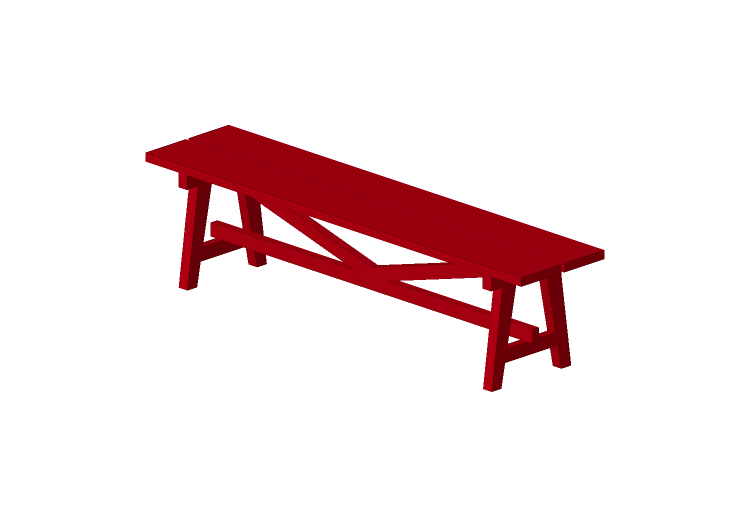 3D Sitzbänke und Pflanzengefäße - Holzbank lackiert - Nola... 3D Sitzbänke und Pflanzengefäße - Holzbank lackiert - Nola...