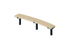 3D Sitzb&auml;nke und Pflanzengef&auml;&szlig;e - Holzbank - Nola - Luma Radius