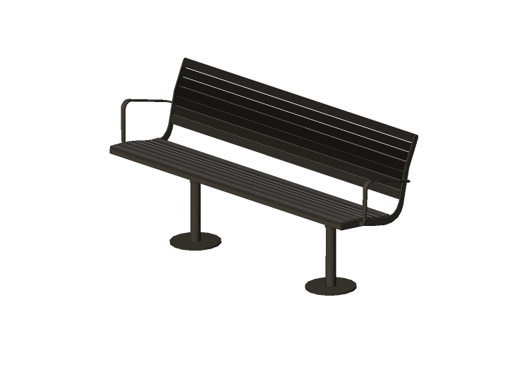 Benches and Planters 3D - Wooden bench - Nola - Parco... Benches and Planters 3D - Wooden bench - Nola - Parco...