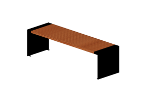 Benches and Planters 3D - Wooden bench - Nola - Paxa Light