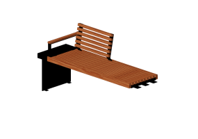 Benches and Planters 3D - Wooden bench - Nola - Paxa Light