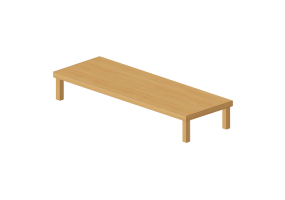 3D Tables - Wooden coffee table - Nordic Care - Woodstock 420