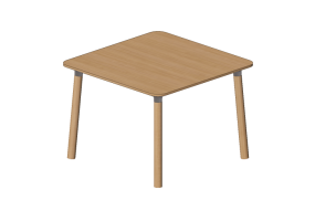 Mesas 3D - Mesa de madeira - Nordic Care - Knop 934
