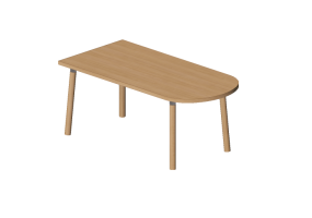 3D Tables - Wooden table - Nordic Care - Knop 936