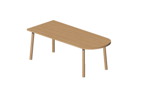 3D Tables - Wooden table - Nordic Care - Knop 936