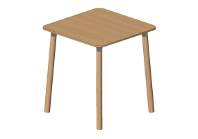 3D Tables - Wooden table - Nordic Care - Knop 944