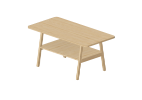 3D Tisch - Couchtisch aus Holz - Nordic Care - Niva 605-2