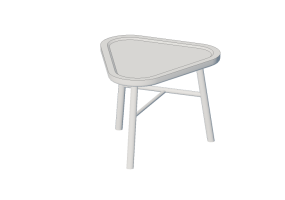 Mesas 3D - Mesita de madera lacada - Nordic Care - Sture 693