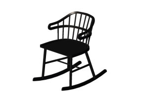 Chaises 3D - Chaise en bois laqu&eacute; - Nordic Care - Curt 091