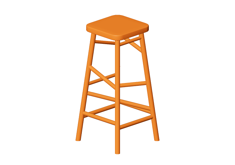 3D Chairs - Stool in lacquered wood - Nordic Care -... 3D Chairs - Stool in lacquered wood - Nordic Care -...