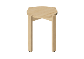 3D Chairs - Wooden stool - Nordic Care - Twist 024