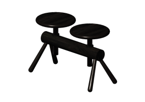 Chaises 3D - Tabouret en bois - Nordic Care - Orkester 082