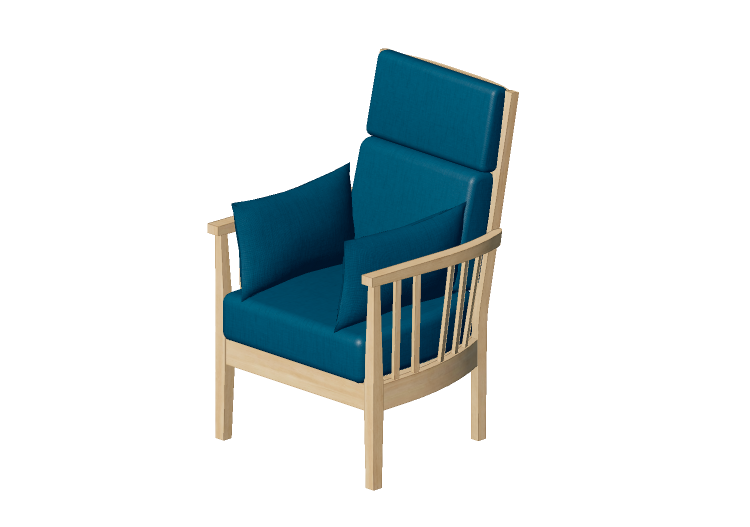 Sofás 3D - Poltrona em tecido - Nordic Care - Ellinor 366 -... Sofás 3D - Poltrona em tecido - Nordic Care - Ellinor 366 -...