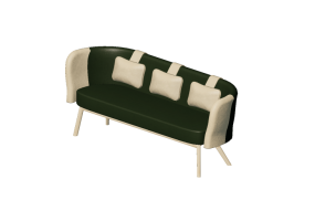 3D Sessel und Sofas - Sofa aus Stoff - Nordic Care - Humlan 377