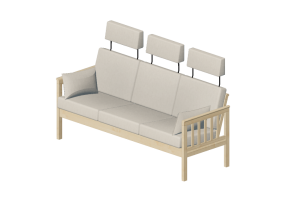 Poltronas y Sof&aacute;s 3D - Sof&aacute; de tela - Nordic Care - Rib 573-1