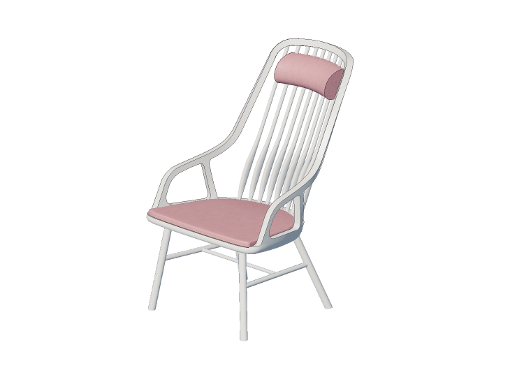 Poltronas y Sofás 3D - Sillón de madera lacada - Nordic... Poltronas y Sofás 3D - Sillón de madera lacada - Nordic...