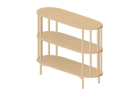 3D Zubeh&ouml;r - Servierwagen aus Holz - Nordic Care - Julia 765
