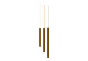 Lampe &agrave; suspension 3D - Lampe &agrave; suspension - Norr 11 - Pipe Set Brass