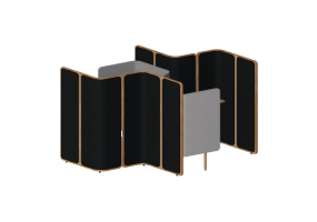 Scrivanie 3D - Cabina con scrivania per ufficio - Orangebox &ndash; Coppice &ndash; Focus 02