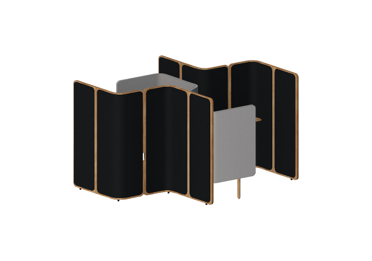 Bureaux 3D - Cabine avec bureau pour bureau - Orangebox –... Bureaux 3D - Cabine avec bureau pour bureau - Orangebox –...