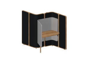 3D Desks - Office booth with desk - Orangebox &ndash; Coppice &ndash; Library 02
