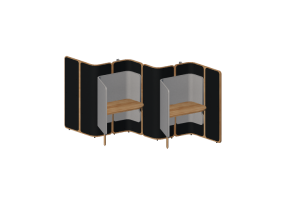 3D Desks - Office booth with desk - Orangebox &ndash; Coppice &ndash; Library 04