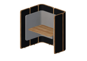 Bureaux 3D - Cabine avec bureau - Orangebox – Coppice - Work 06