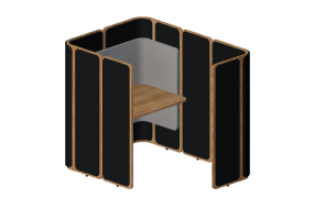 Bureaux 3D - Cabine avec bureau - Orangebox – Coppice - Work 05L