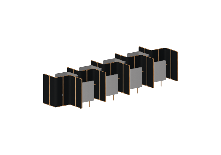 Escrivaninhas 3D - Cabine acústica com escrivaninha para... Escrivaninhas 3D - Cabine acústica com escrivaninha para...