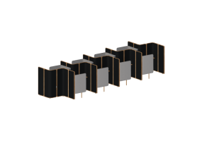 Bureaux 3D - Cabine avec bureau pour bureau - Orangebox – Coppice – Focus 08