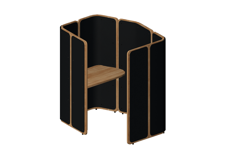 Escrivaninhas 3D - Cabine acústica com escrivaninha -... Escrivaninhas 3D - Cabine acústica com escrivaninha -...