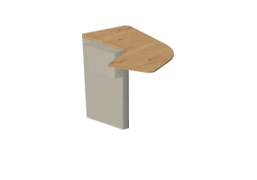 3D Tables - Left armrest with side table - Orangebox &ndash; AD-62 LC