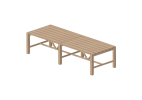 Tables 3D - Table rectangulaire - Orangebox - Library-02