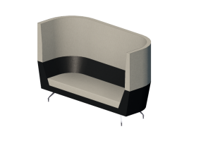 3D Arm Chairs - Sofa with high backrest- Orangebox &ndash; Cwtch-03-HB