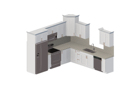 3D Kitchens - Kitchen complete with appliances - Panda - Lafayette