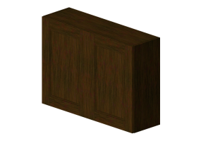 3D M&ouml;bel - Holzschrank mit zwei T&uuml;ren - Panda - W4230