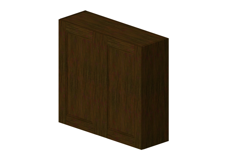 3D Furniture - Wooden cabinet with two door panels - Panda... 3D Furniture - Wooden cabinet with two door panels - Panda...