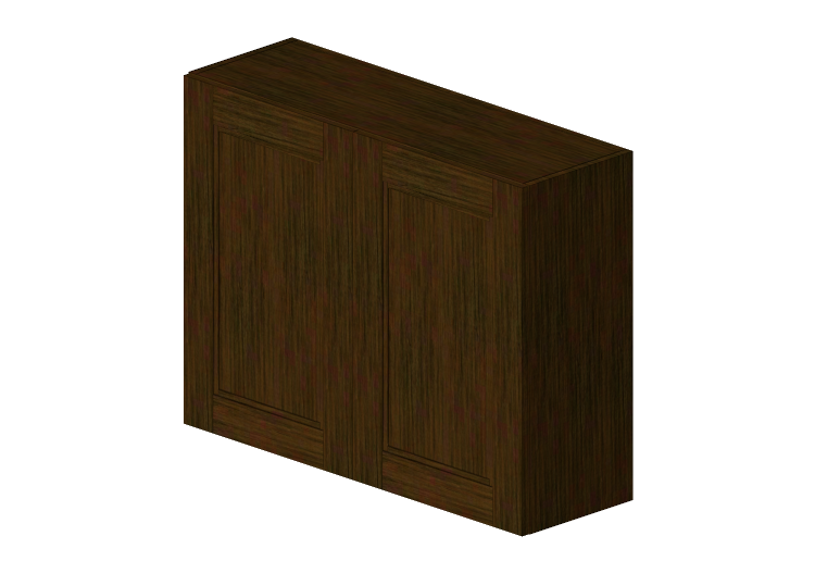 Meubles 3D - Meuble en bois avec deux vantaux - Panda -... Meubles 3D - Meuble en bois avec deux vantaux - Panda -...